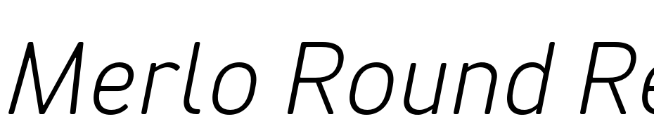 Merlo Round Regular Italic Yazı tipi ücretsiz indir
